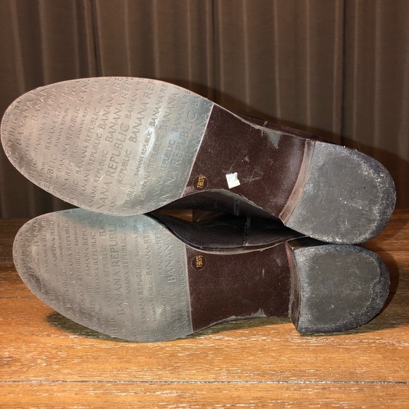 SOLD Banana Republic brown leather knee high riding boots ladies 7.5 - Picture 10 of 10